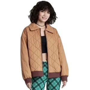 Wild Fable Brown Quilted Jacket Size M